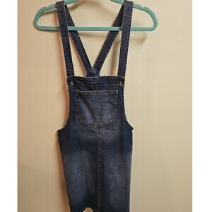 Blue Spice Boho Coastal Cowgirl Jean Overall Dress Size M
